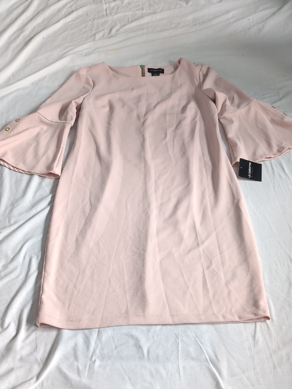 Liz Claiborne Blush Bell-Sleeve Dress